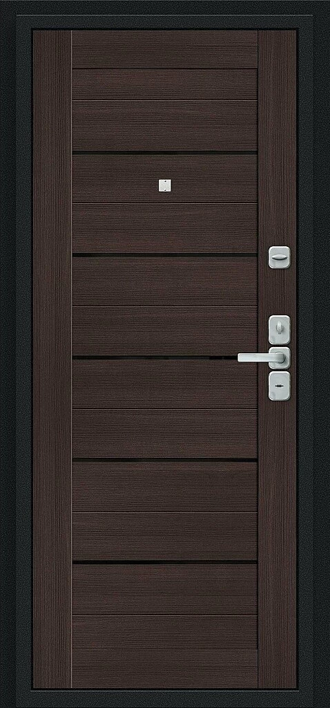 Фото Входная дверь Райт Букле черное/Wenge Veralinga BR4628 внутренняя сторона