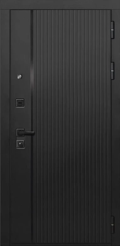 Входная дверь ДвериПРО Л-45 СБ-1 (ст. белое, 16мм, Капучино) DPRO226390 внешняя сторона